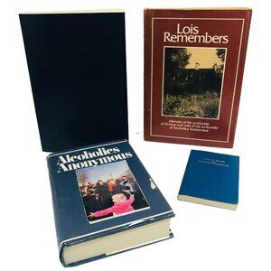Alcoholics Anonymous Book Lot Lois Remembers AA Editions‎ 3 4 Lrg Prnt Hard/Dust